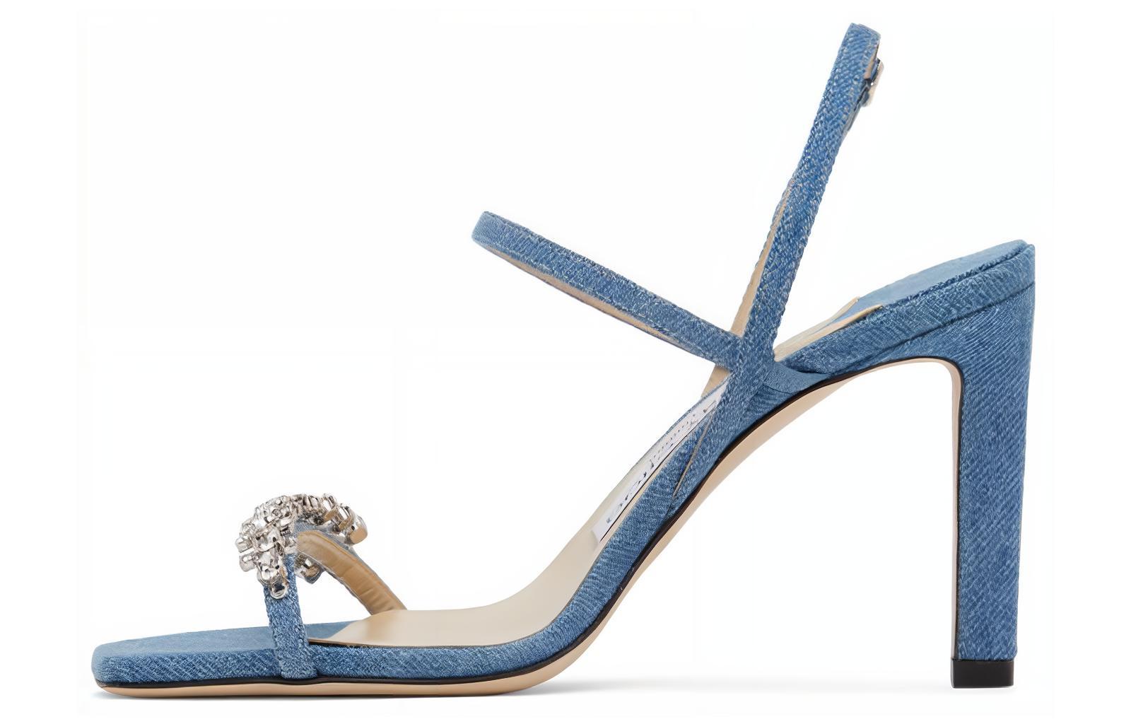 Jimmy Choo Meira One Strap Sandals 8.8cm Women's Blue