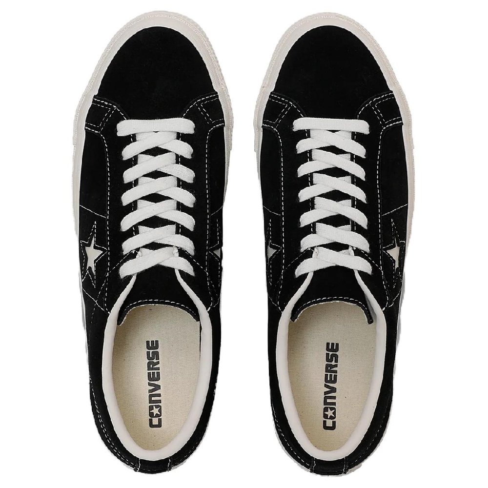 Converse ONE STAR Sude Anti Slip Wear Resistant Low Top Skateboard Shoes Unisex Black