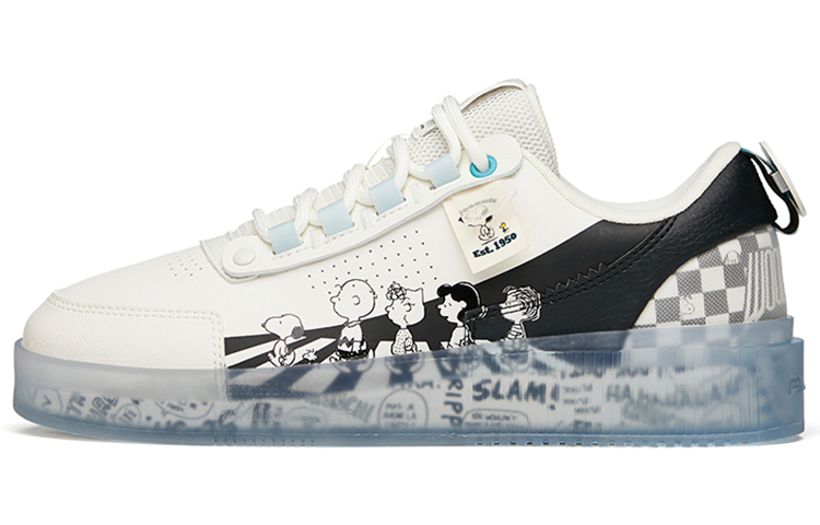 SNOOPY x Anta Abrasion Resistant Breathable Low top Skateboard Shoes Men's White
