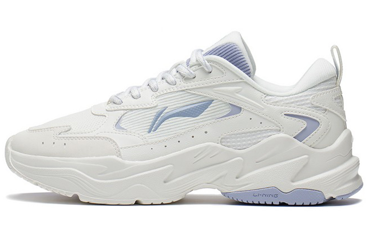 LiNing Stargazing Cushioning, Slip Resistant, Abrasion Resistant, Rebound Low top Running Shoes Women's White Blue