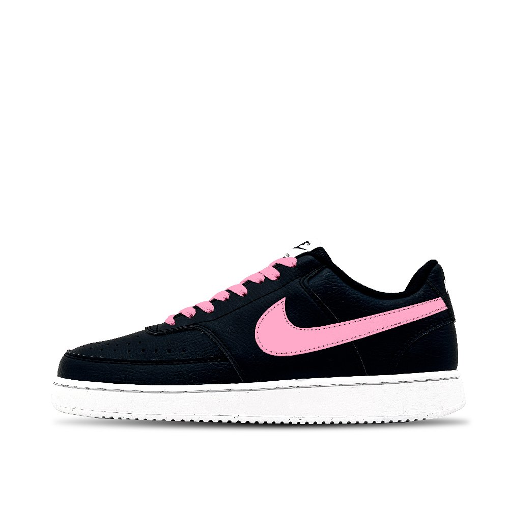 Nike Court Vision Low Top Skateboard Shoes Men's Black Pink