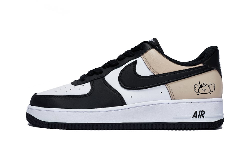 Nike Air Force 1 Puppy Fragment Low Top Skateboard Shoes Men's White Brown