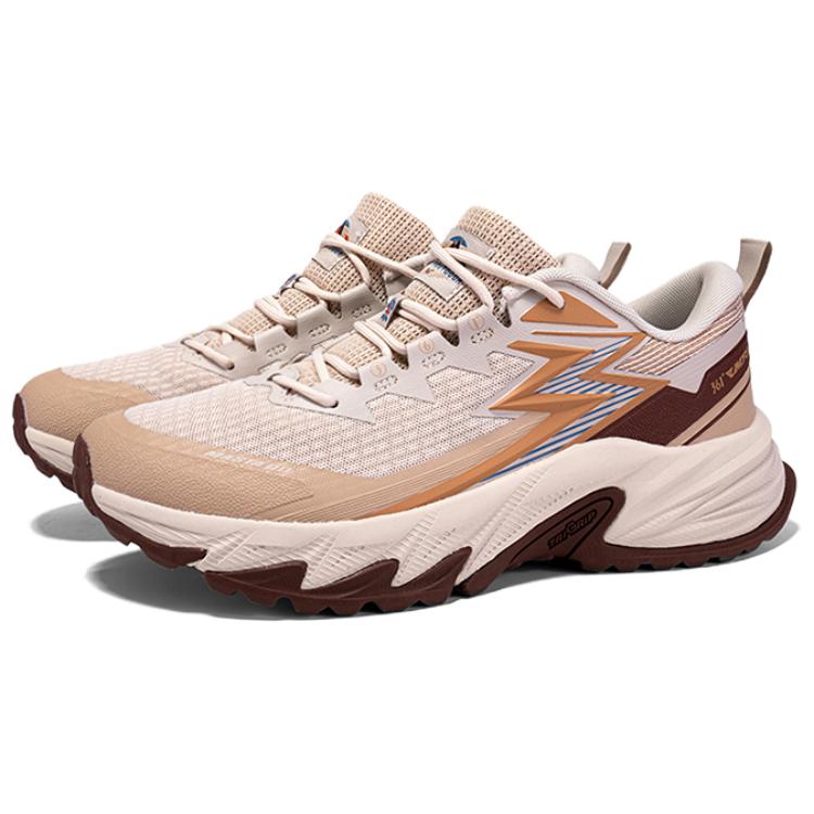 361° Anti-Slip Wear-Resistant Low-Top Outdoor Shoes Men's White Brown