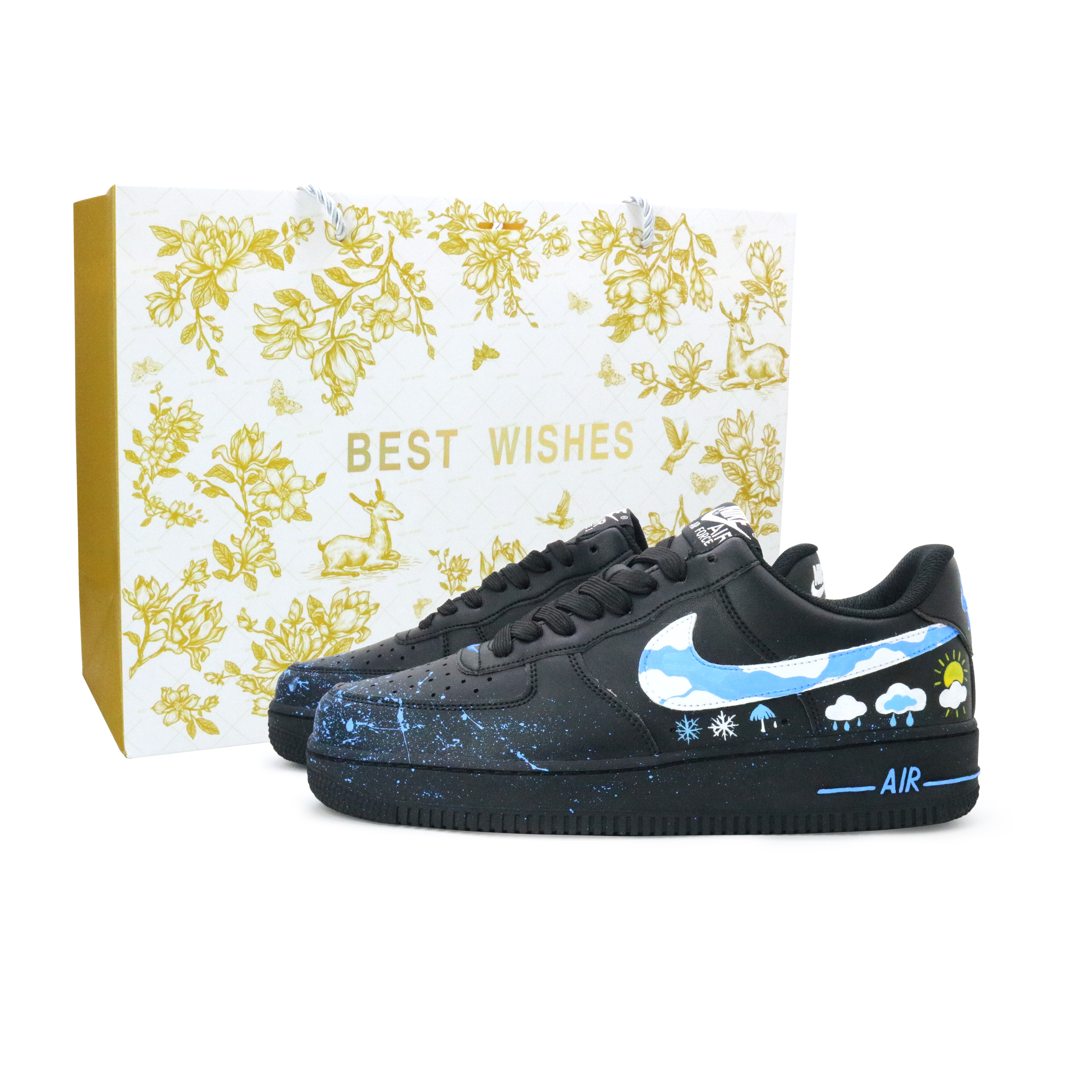 Nike Air Force 1 Weather Forecast Abrasion Resistant Low top Skateboard Shoes Men's