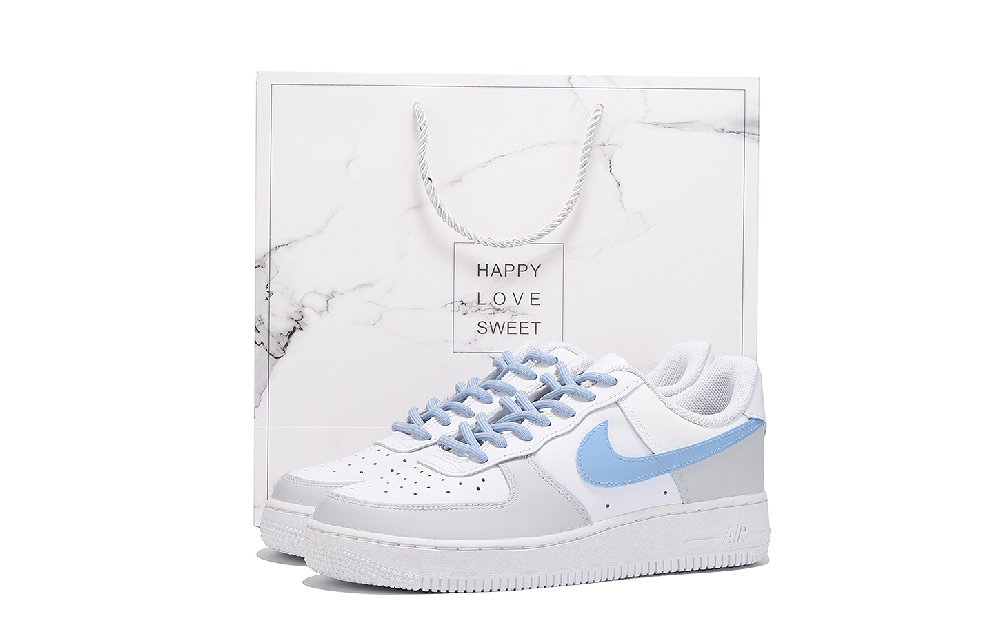 Nike Court Vision 1 Coverage Anti Slip And Wear Resistant Low Top Skateboard Shoes Unisex Light Gray