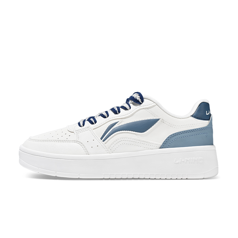 LiNing Low top Skateboard Shoes Unisex White Blue
