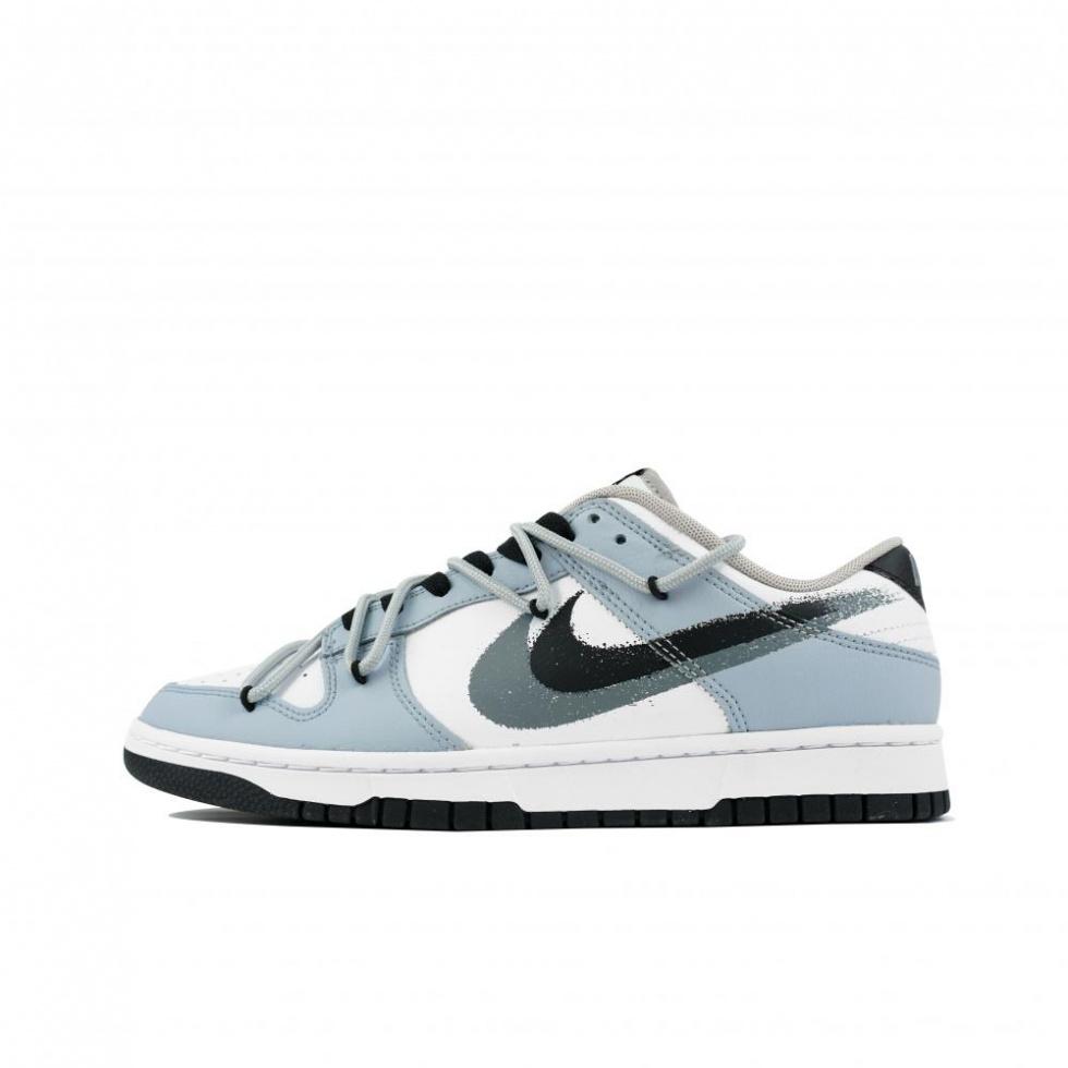 Nike Dunk Skateboard Shoes Men Low-Top White/Blue/Black