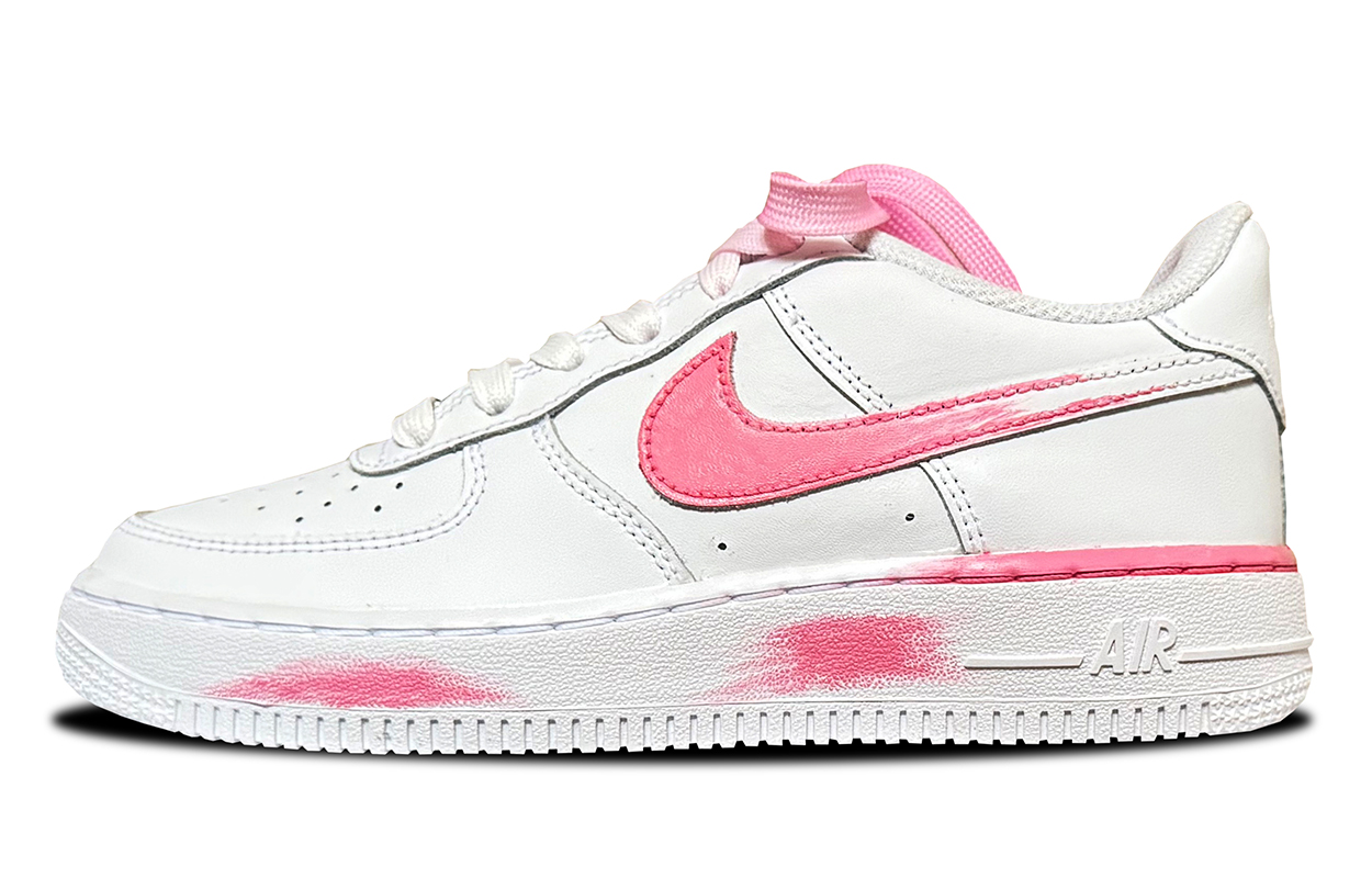 Nike Air Force 1 Balance Abrasion Resistant Slip Resistant Low top Skateboard Shoes Unisex Pink White