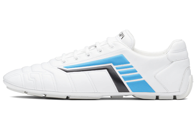 PRADA Casual Shoes Men Low Top White Blue