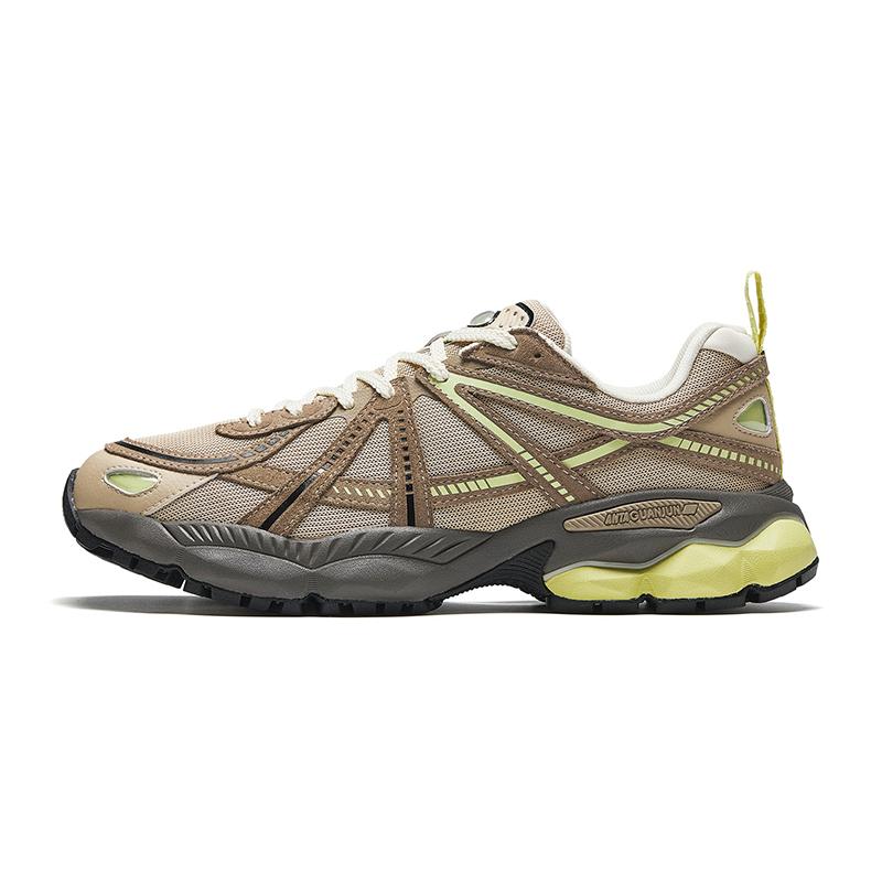 Anta Anta Champion All Weather Series Slip-Resistant Breathable Low-Top Chunky Sneakers Men's Brown Green