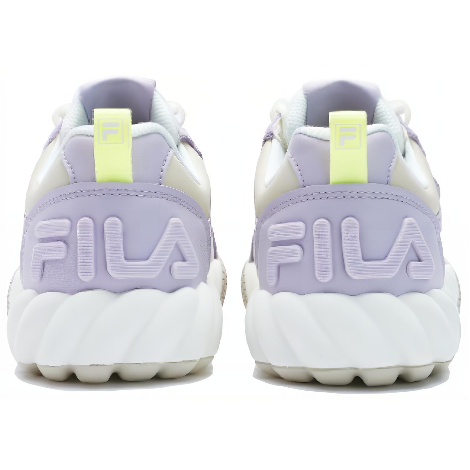FILA CAMPO Cushioning Wear-Resistant Low-Top Skateboard Shoes Women's White Purple