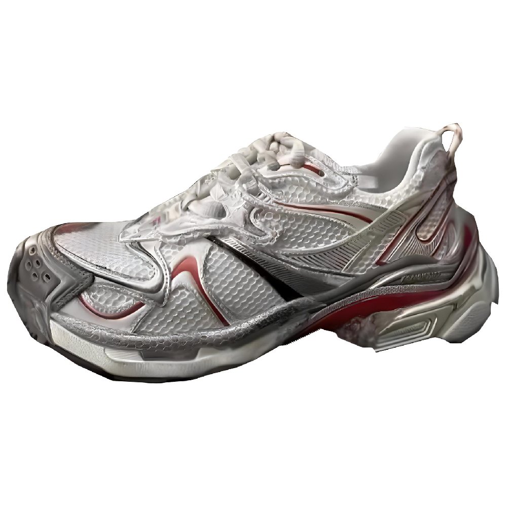 Balenciaga Runner Anti Slip Wear Resistant Low Top Chunky Sneakers Men's Silver