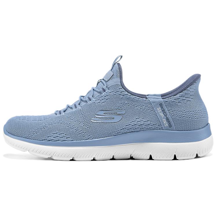 Skechers SPORT WOMENS Low Top Casual Shoes Women's Gray Blue