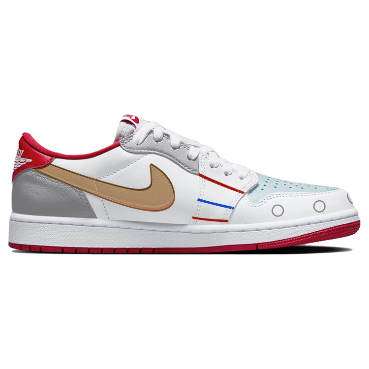 JORDAN Air JORDAN 1 Vintage Basketball Shoes Unisex Low-Top White Red купить в интернет-магазине Yoocart с быстрой доставкой по России.