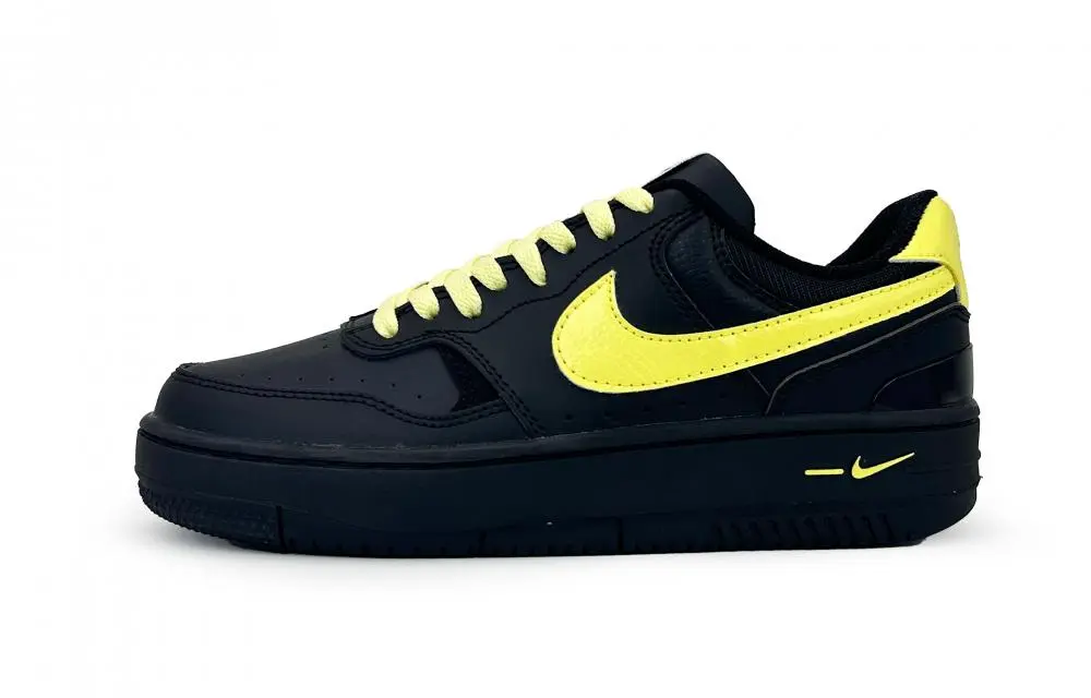 Nike Gamma Force Wear-Resistant Slip-Resistant Low-Top Skateboard Shoes Women's Black Yellow