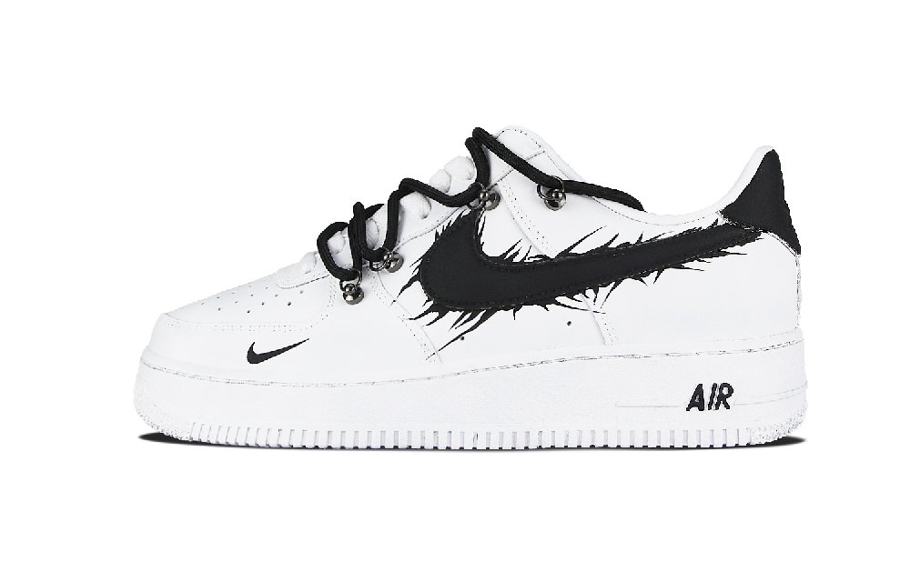 Nike Air Force 1 Venom Anti-Slip Wear-Resistant Low-Top Skateboard Shoes Men's Black White
