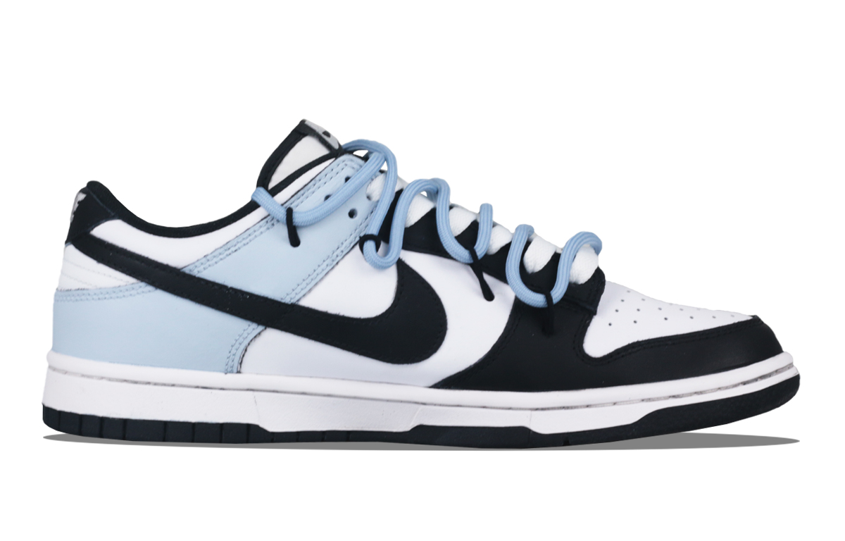 Nike Dunk Blue Ripple Wear resistant And Lightweight Low top Skateboard Shoes Unisex Blue Black