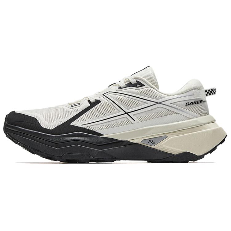 Anta Hunter Fury 2 Slip-Resistant Cushioning Wear-Resistant Low-Top Trail Running Running Shoes Men's White Gray Black