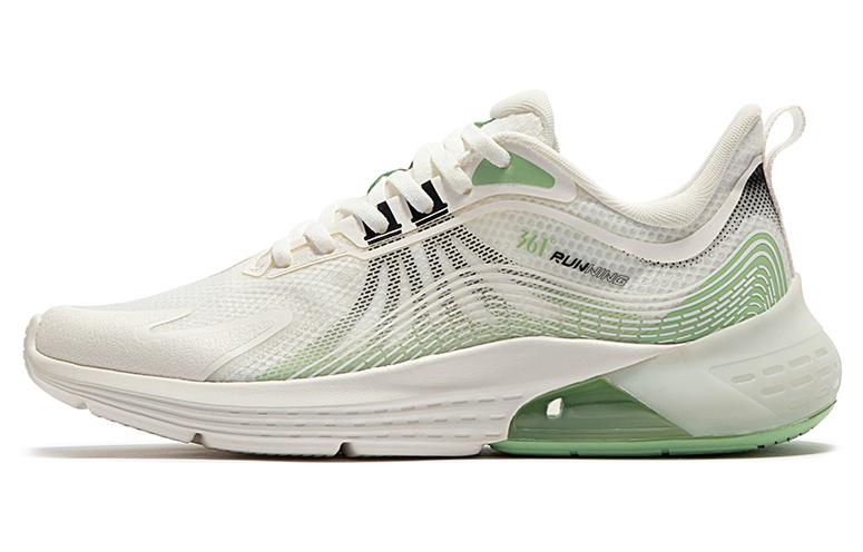 361° Anti-Slip Wear-Resistant Breathable Lightweight Low-Top Running Shoes Men's White Green