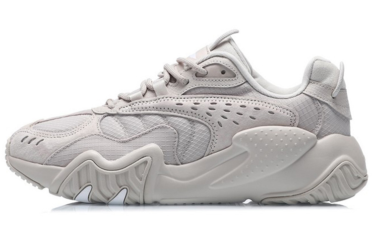 LiNing Cat Paw Lite Shock Absorbers With Slip Resistant And Abrasion Resistant Properties Low Top Running Shoes Gray