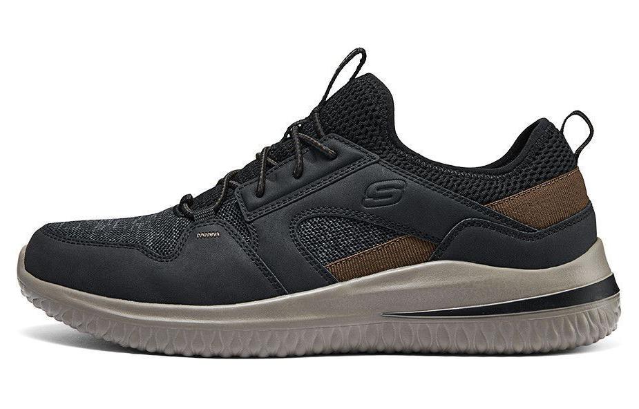 Skechers Delson 3.0 Cushioning, Wear Resistant Low top Casual Shoes Men's Black Gray