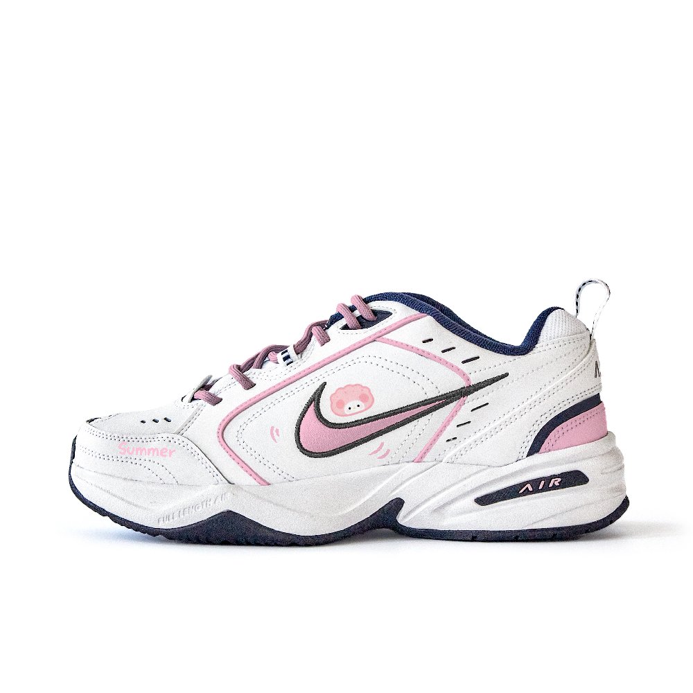 Nike Air Monarch 4 Anti Slip Wear Resistant Low Top Chunky Sneakers Unisex White