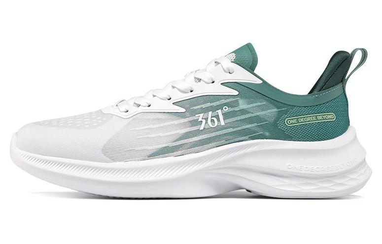 361° Anti-Slip And Wear-Resistant Breathable Low-Top Running Shoes Men's White Cyan