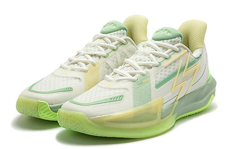 361° Big3 4.0 QUICK Mojito Cushioning Anti-Slip Wear-Resistant Breathability Low-Top Basketball Shoes Men's White Green