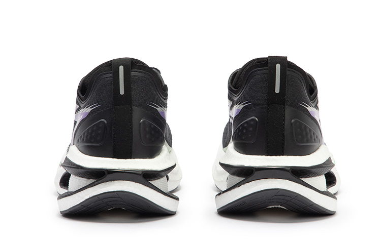 361° Cushioning Anti-Slip Wear-Resistant Breathability Low-Top Running Shoes Men's Black Purple