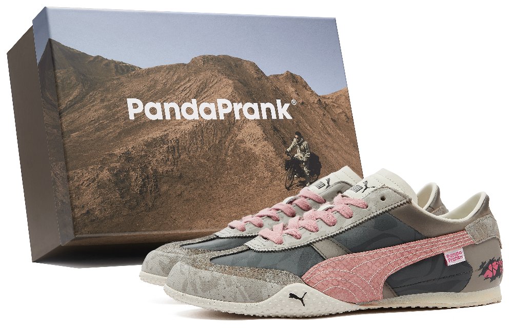 PUMA Bella Slip-Resistant Water-Resistant Moisture-Wicking Low-Top Casual Shoes Unisex Pink/Brown/Black