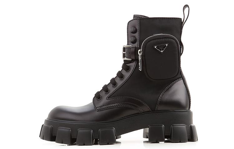 PRADA Monolith Ankle Boots Men's Black