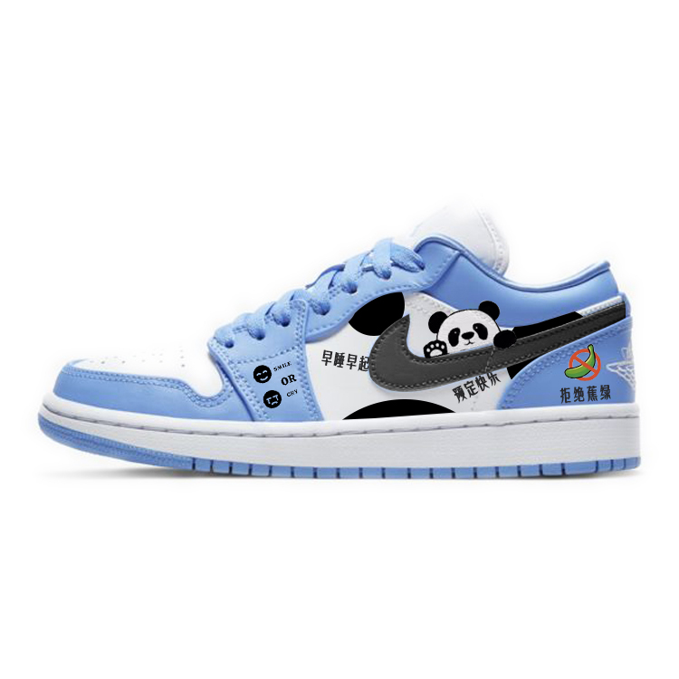 JORDAN Air JORDAN 1 Vintage Basketball Shoes Women's Low Top Blue/White