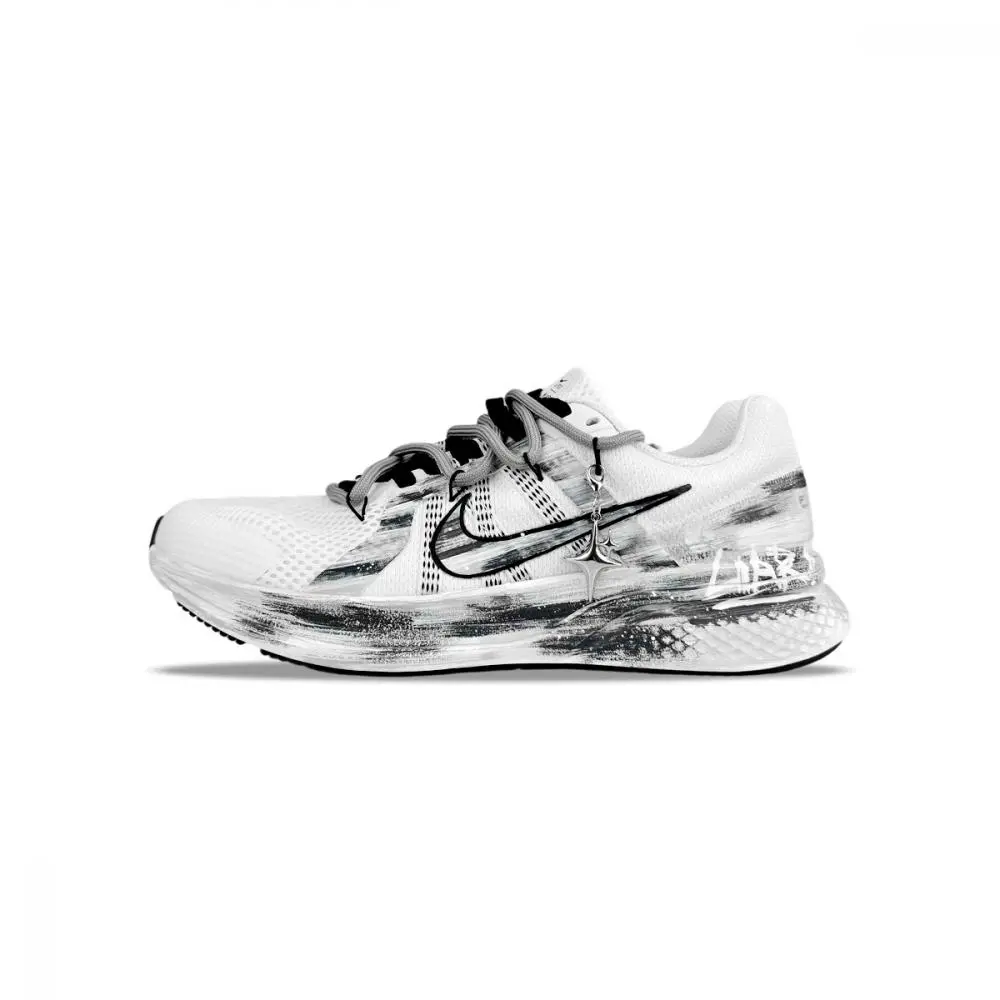 Nike Run Swift 2 Abrasion Resistant Breathable Low top Running Shoes Men's Black White