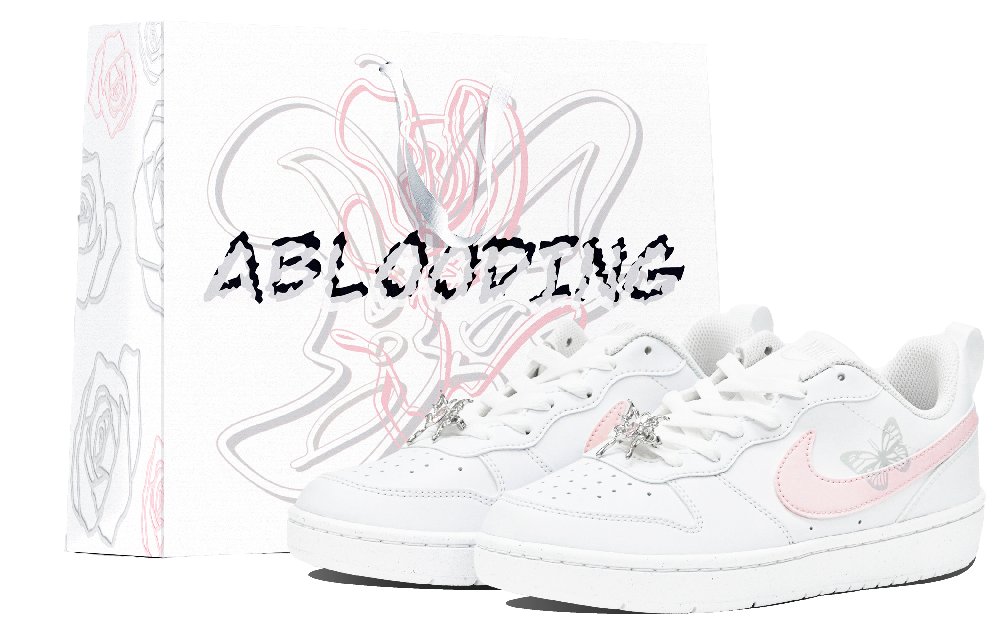 Nike Court Borough Slip Resistant Low Top Skateboard Shoes GS Pink
