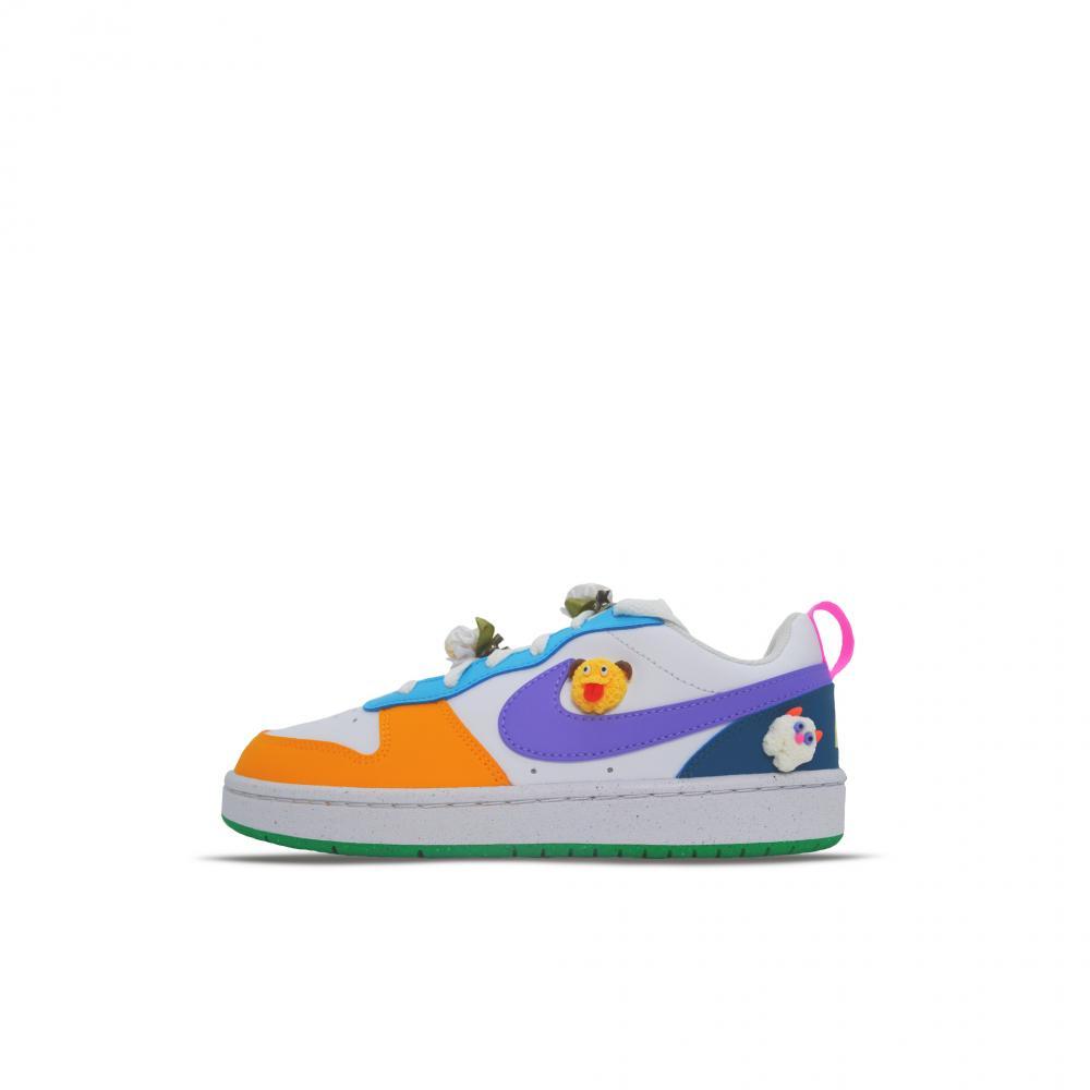 Nike Court Borough Low RC BG WT Lightweight And Breathable Low-Top Skateboard Shoes GS White Purple
