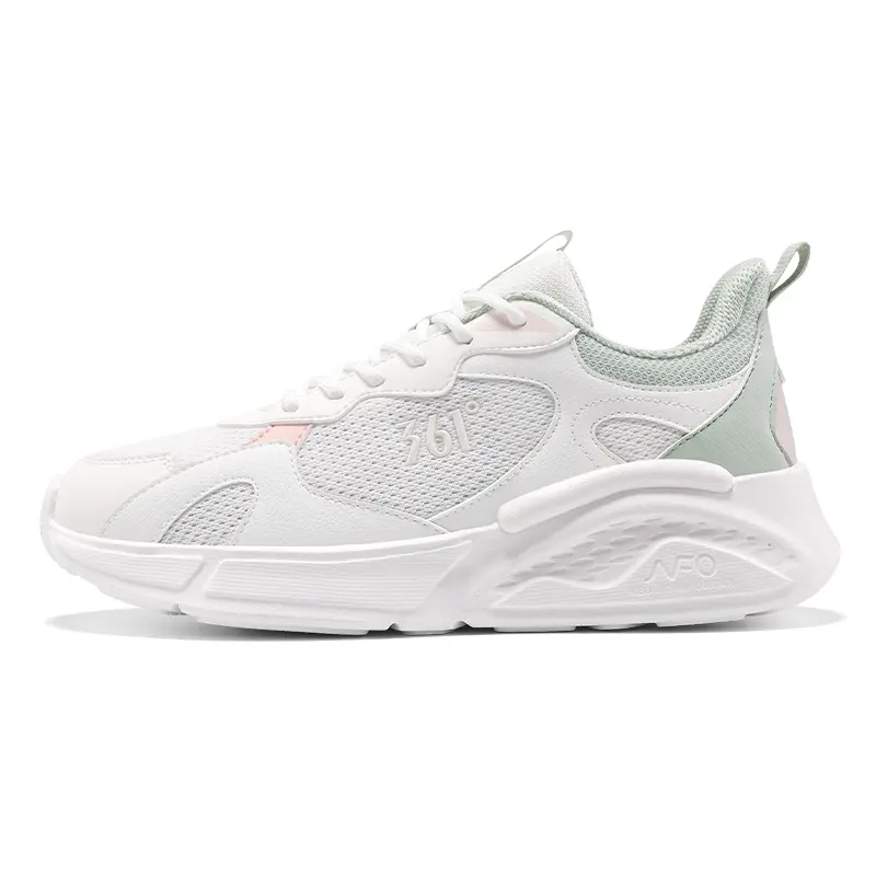 361° Slip Resistant And Breathable Low Top Sprint Casual Running Shoes Women's White