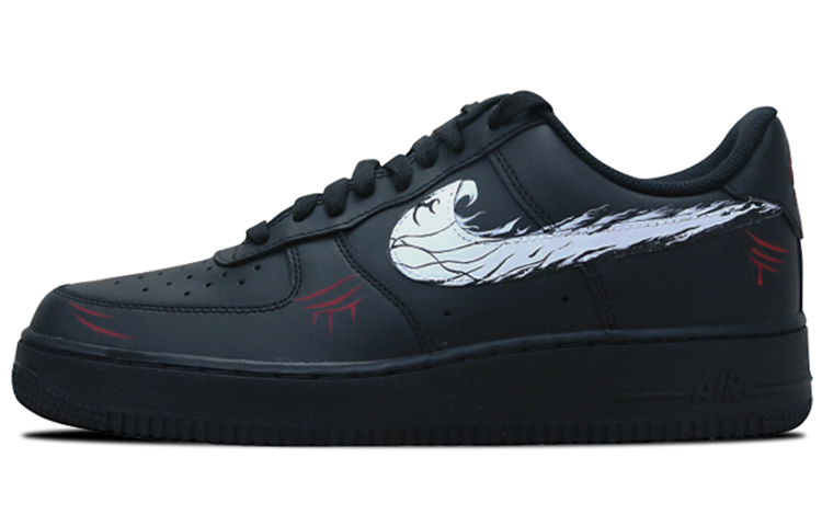 Nike Air Force 1 '07 Air Force 1 Anti Slip Wear Resistant Low Top Skateboard Shoes Men's Black White Red