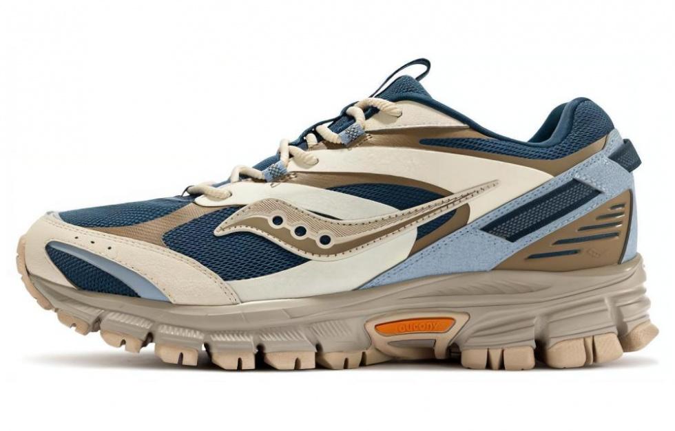 Saucony Cohesion 2KTR Cushioning, Slip Resistant, And Abrasion Resistant Low Top Casual Shoes Unisex Blue Yellow