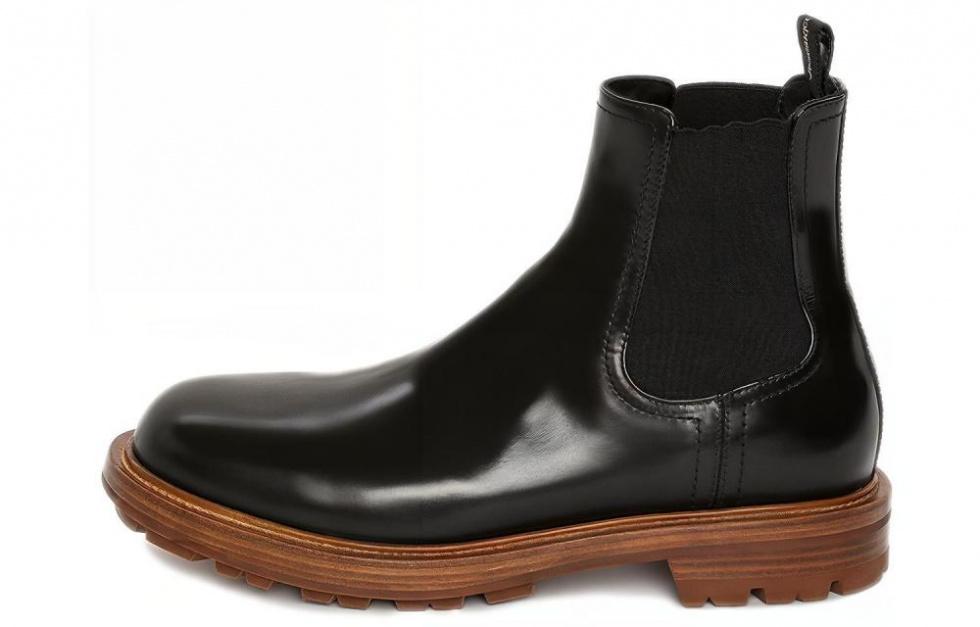 Alexander McQueen Leather Chelsea Boots Black Brown