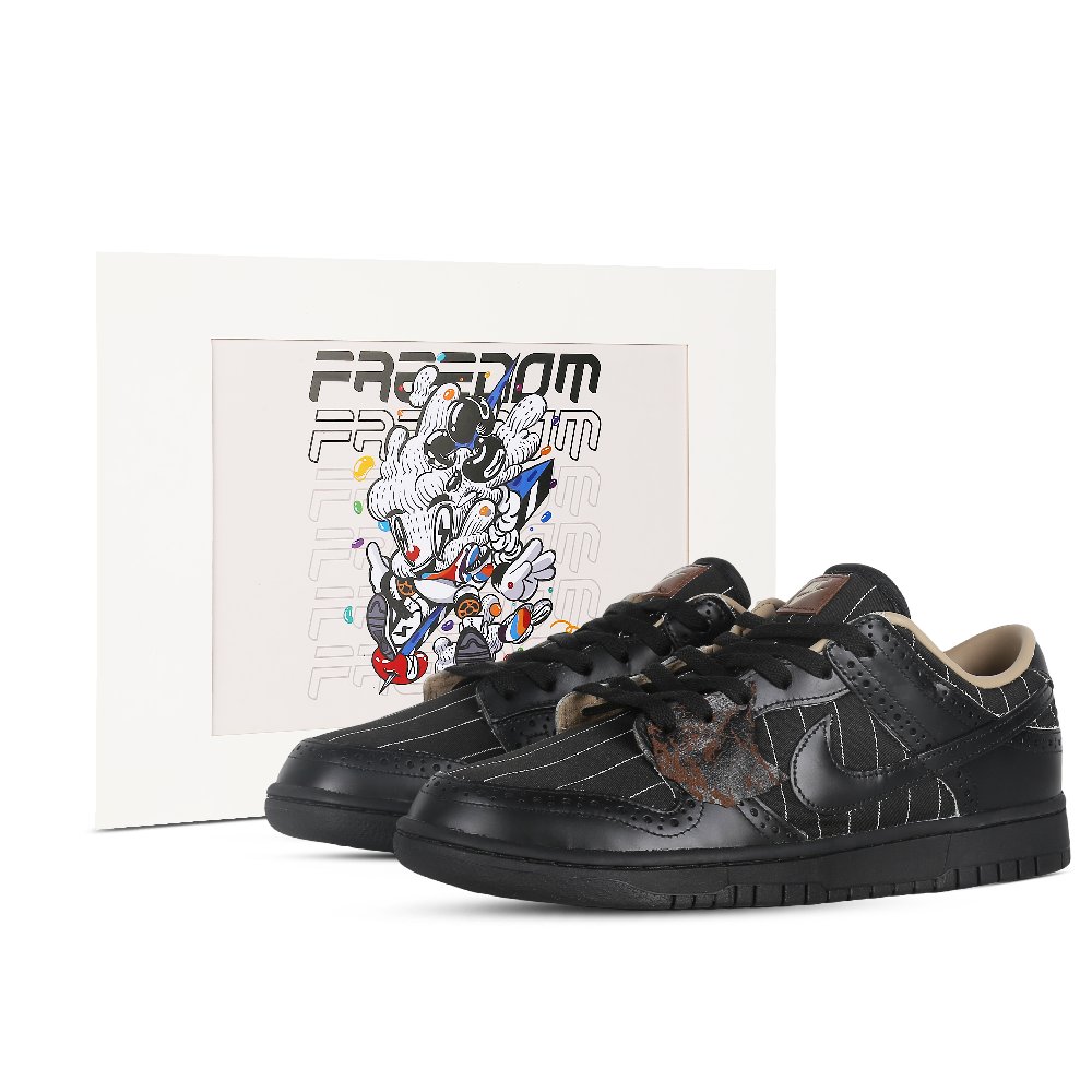Nike Dunk Low-Top Skateboard Shoes Women's Black