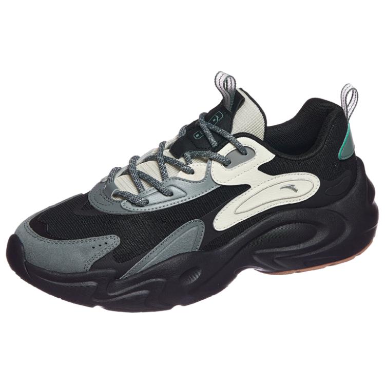 Anta Life Collection Cushioned Slip-Resistant Low-Top Chunky Sneakers Men's Black