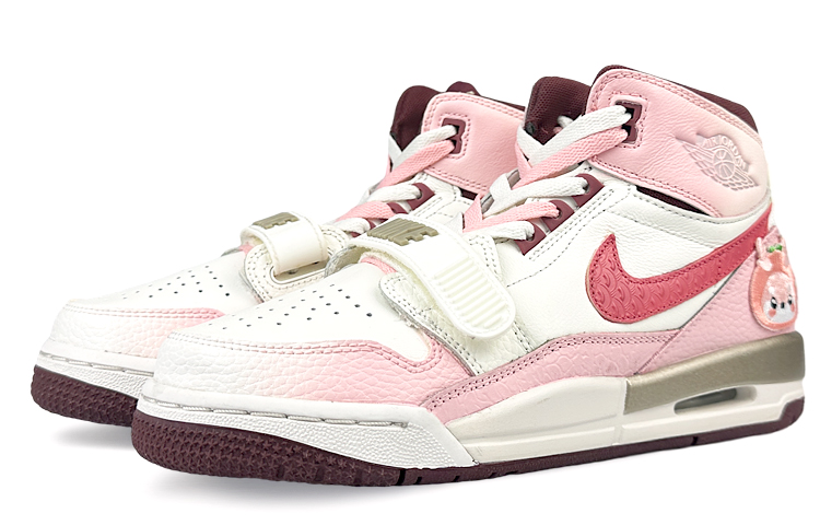 Jordan Legacy 312 Cushioning Anti-Slip And Wear-Resistant High-Top Vintage Basketball Shoes Women's White Pink купить в интернет-магазине Yoocart с быстрой доставкой по России.