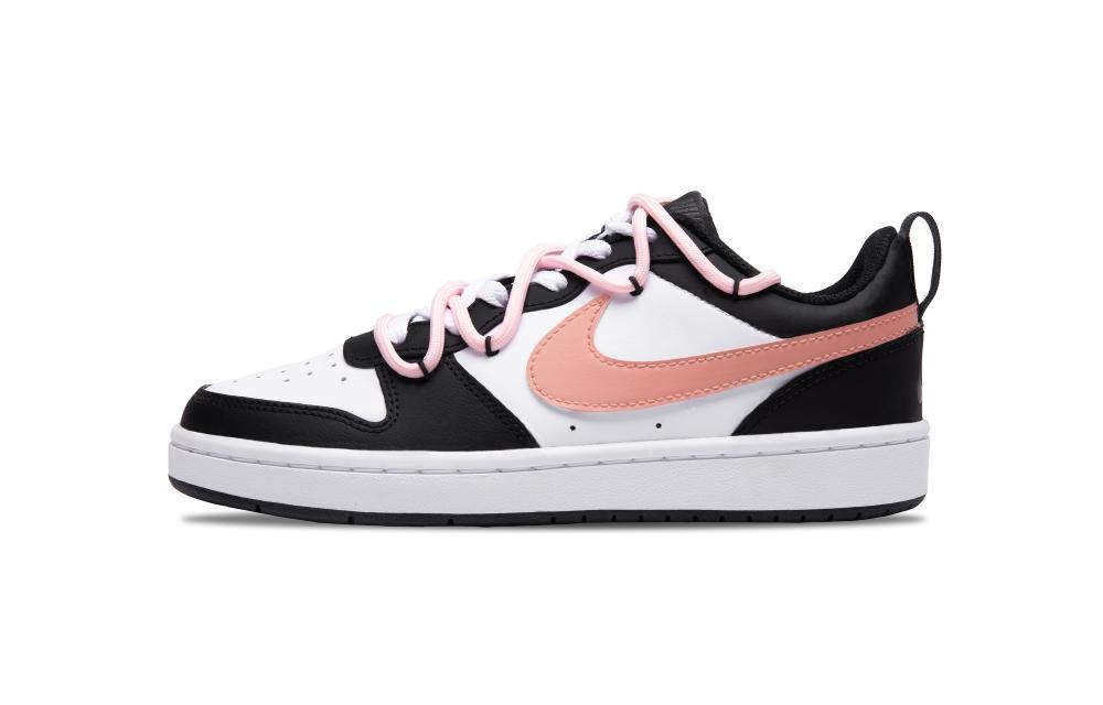 Nike Court Borough Low 2 Joyful Non-slip Lightweight Low-Top Skateboard Shoes GS Black Pink