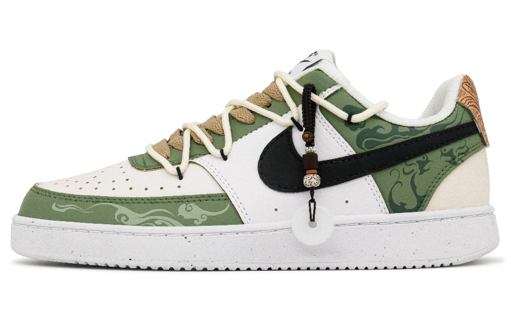 Nike Court Vision 1 Fierce Creation Canglong Secret Anti-Slip Wear-Resistant Low-Top Skateboard Shoes Men's Green White