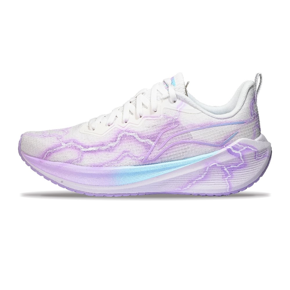 LiNing Wuyue Cushioning, Wear Resistant Low Top Casual Sprint City Commute Running Shoes Women's Lightning Purple