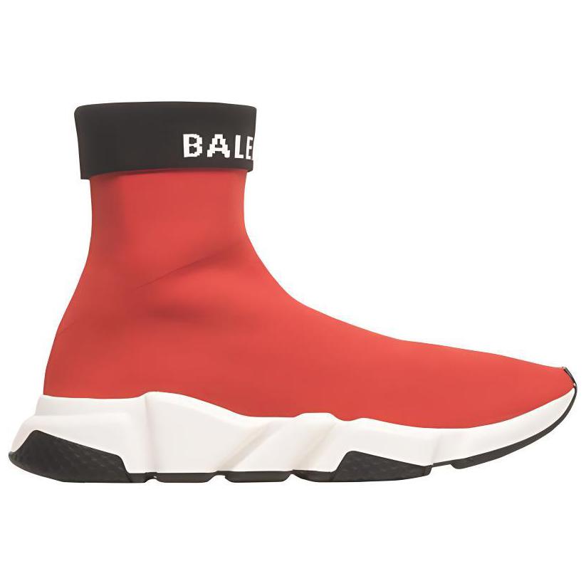 Balenciaga Speed Trainer Cuffed 'Red Black'