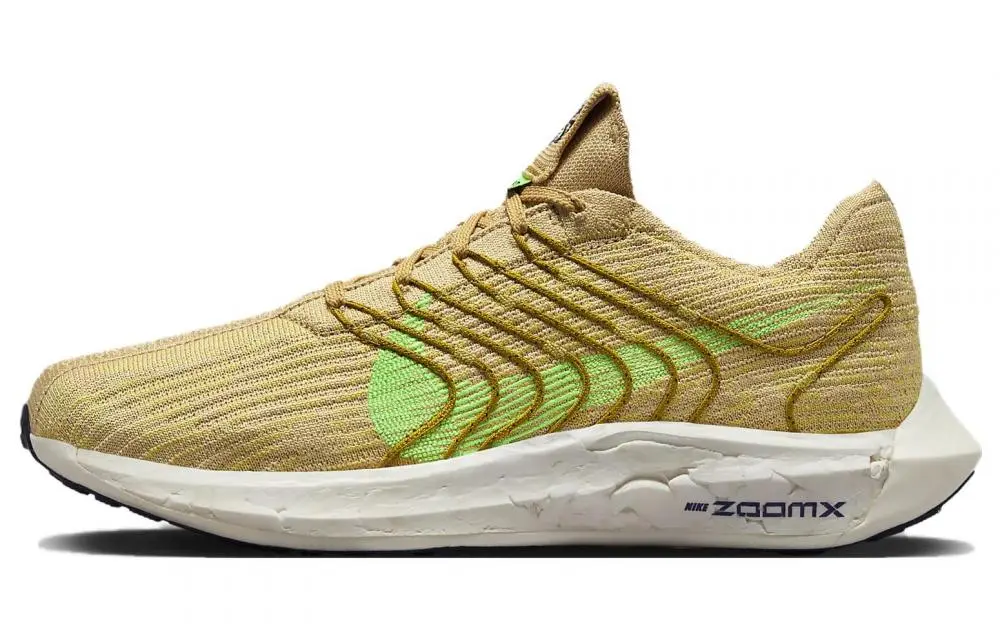 Nike Pegasus Turbo Next Nature Road Running Shoes 'Sesame Buff Gold Bronzine Lime Blast'