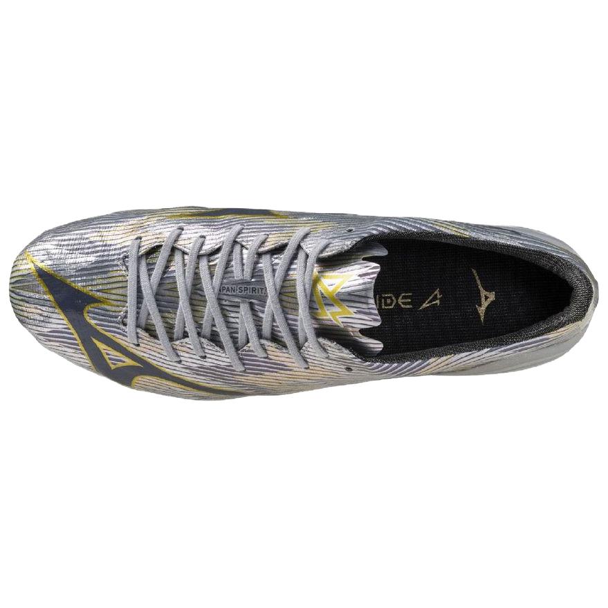 Mizuno Alpha 2 Anti Slip Wear Resistant Soccer Shoes Unisex Silver Gray