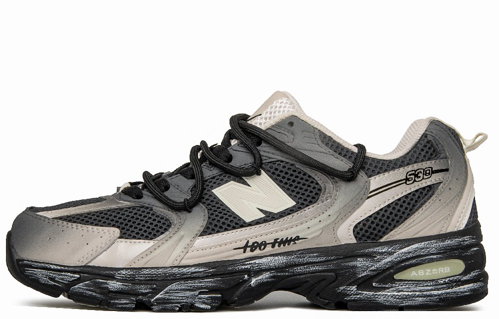 New Balance NB 530 Slip Resistant Mid Top Casual Running Shoes Unisex Black Gray