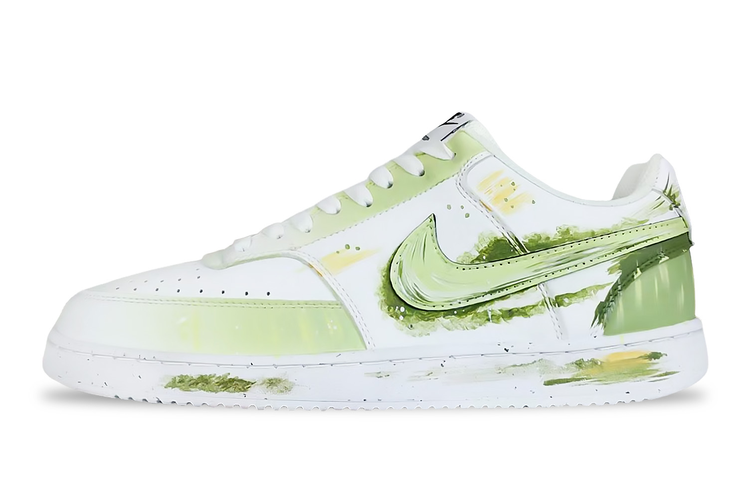 Nike Court Vision 1 Sea Salt Bubbles, Flower Sea Yingyin Abrasion Resistant Low top Skateboard Shoes Men's